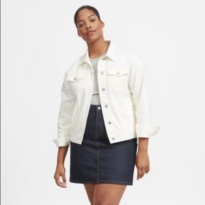 Everlane white denim jacket